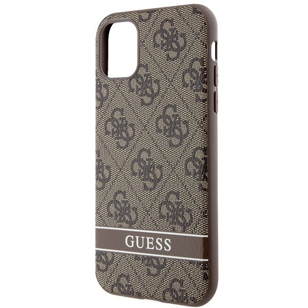 Guess GUHCN61P4SNW iPhone 11 / Xr brun/brun hardcase 4G Stripe