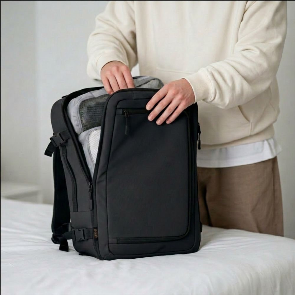 Tech Protect Defender S50 Ryanair & Wizzair Rejse Laptop Rygsæk 20 L 40x20x25 Sort