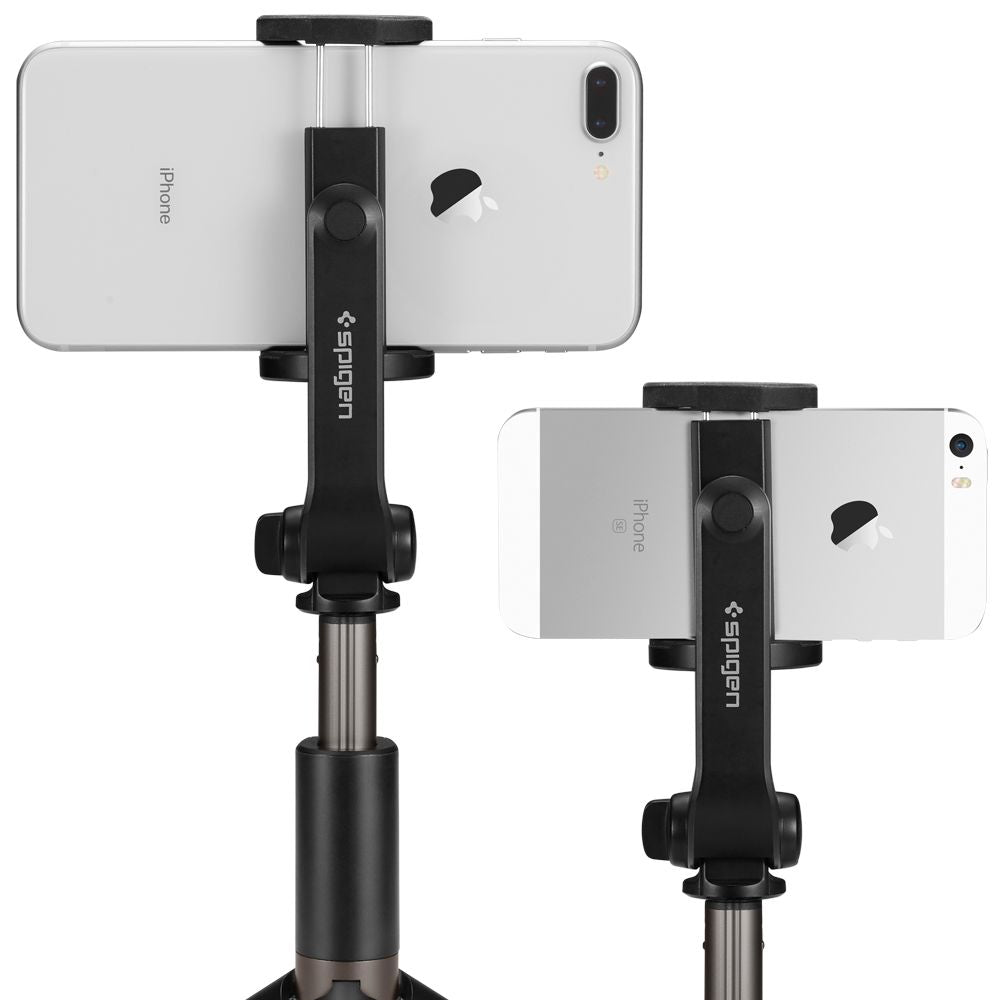 Spigen S540 W Bluetooth Selfie Stick Stativ Sort