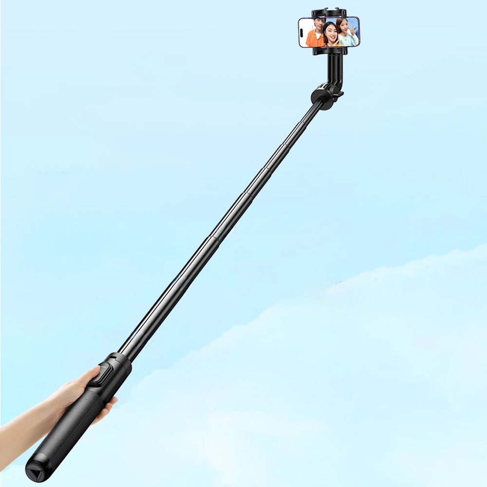 Selfie stick Ugreen LP586 teleskopisk stativ med Bluetooth fjernbetjening 1,5 m - sort
