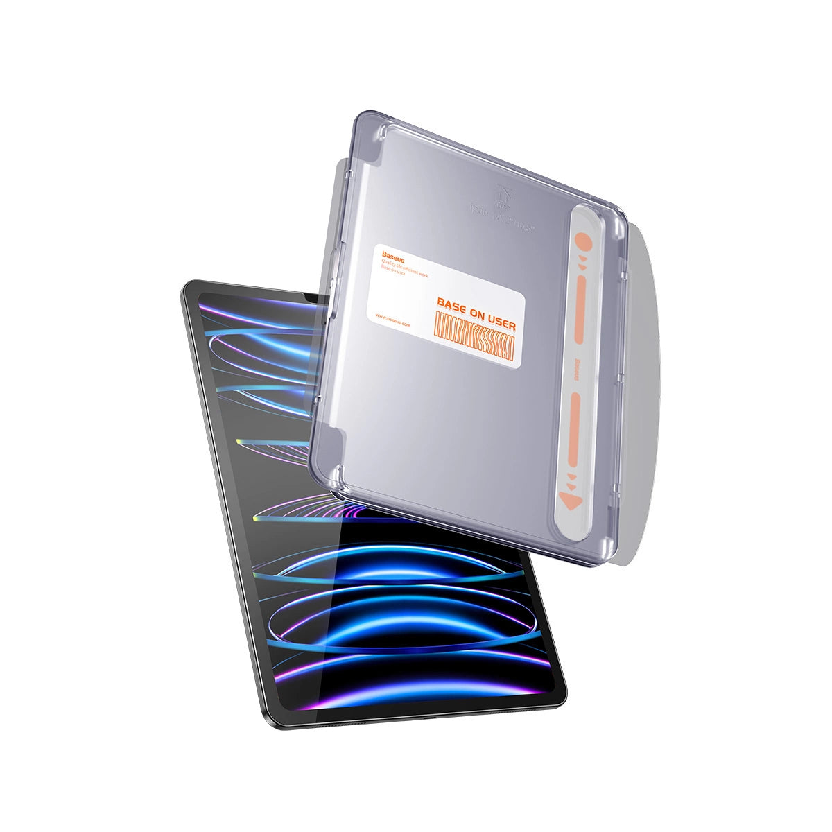 Baseus Crystal hærdet glas til iPad Pro 12.9' (2018/2020/2021/2022) + monteringssæt - gennemsigtigt