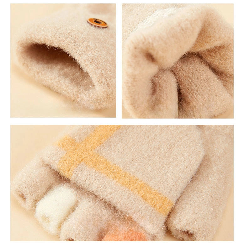 Vintertelefonhandsker til kvinder/børn - hvid