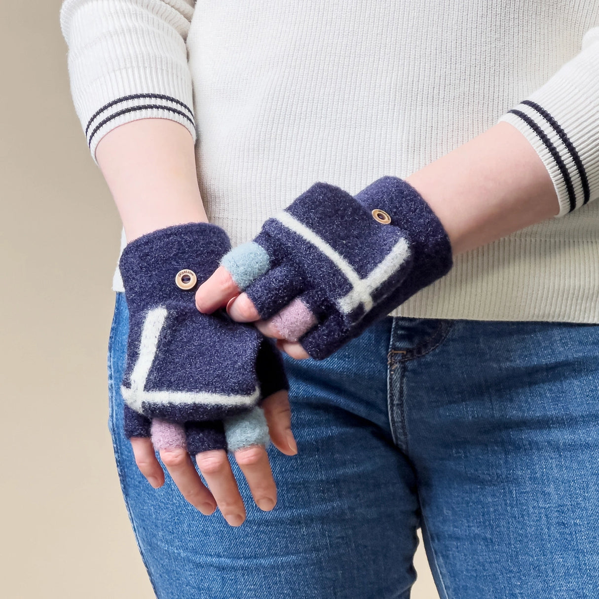 Vintertelefonhandsker til kvinder/børn - sort