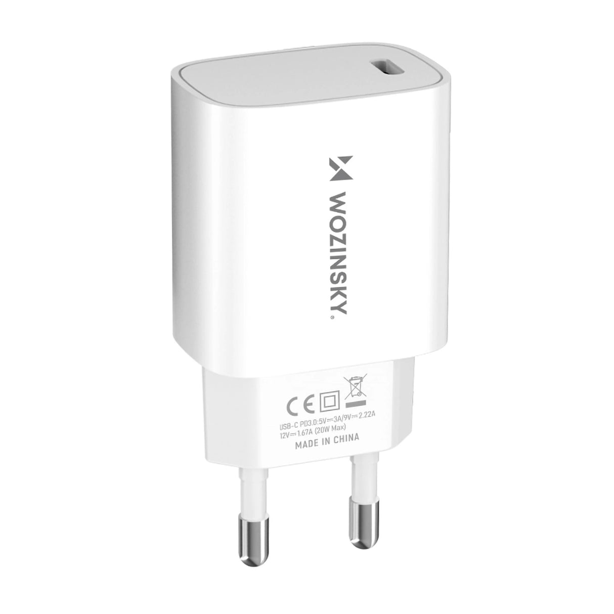 Wozinsky WGWCCW 20W USB-C vægoplader - hvid