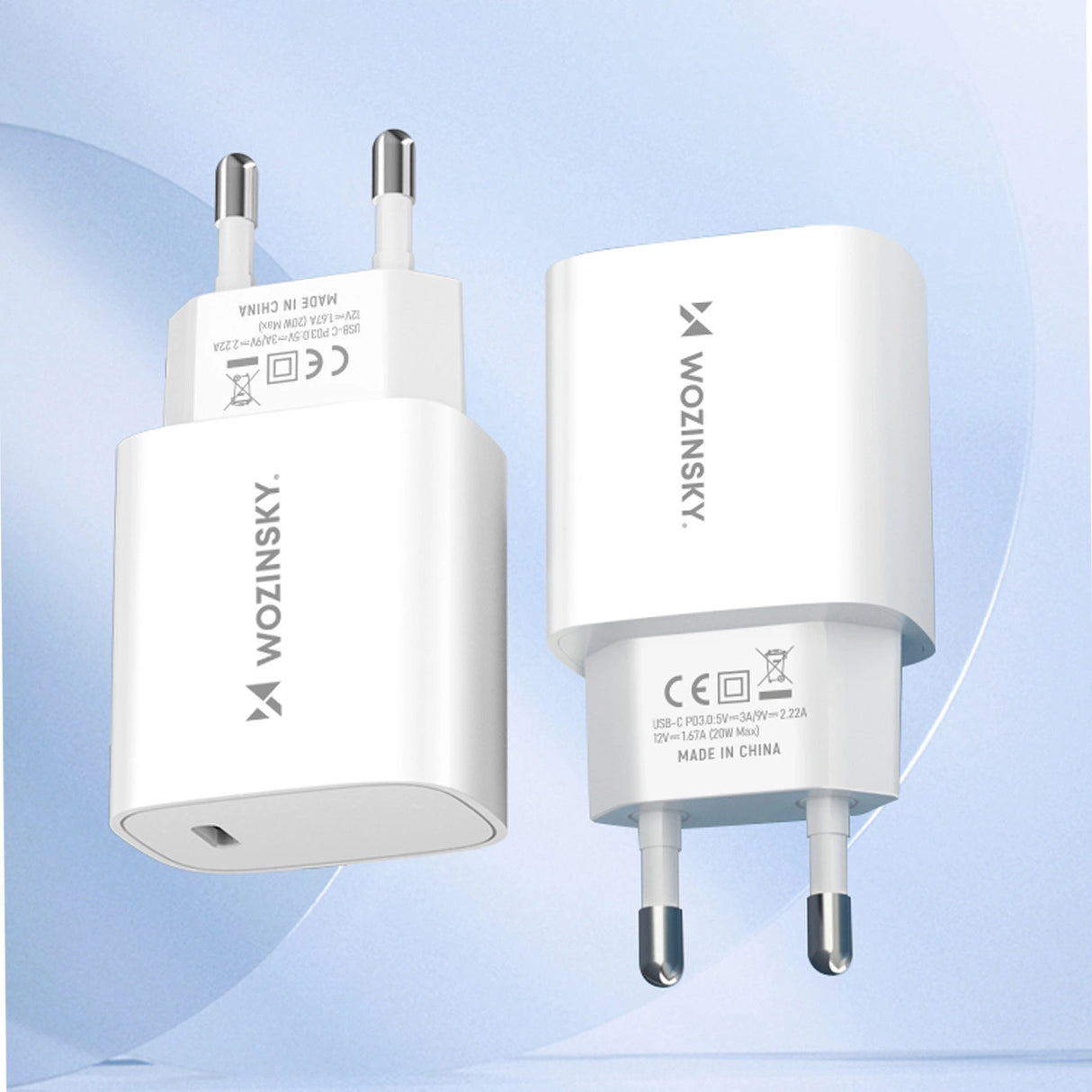 Wozinsky WGWCCW 20W USB-C vægoplader - hvid