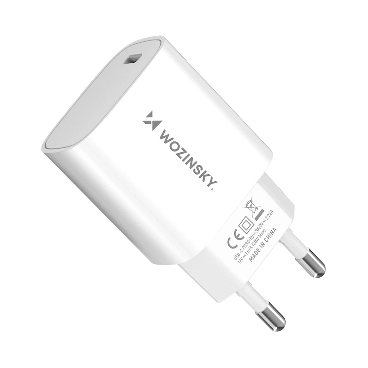 Wozinsky WGWCCW 20W USB-C vægoplader - hvid