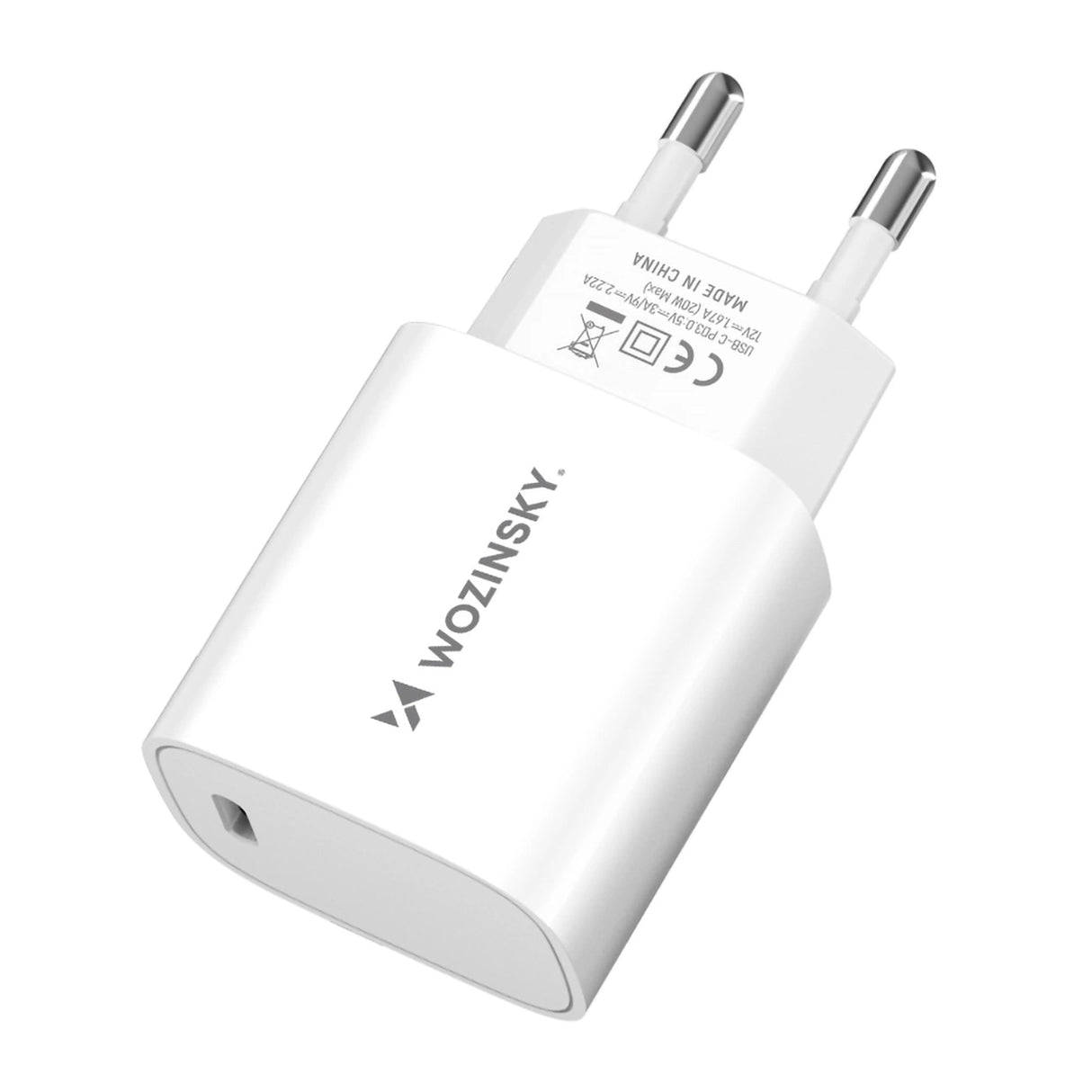 Wozinsky WGWCCW 20W USB-C vægoplader - hvid