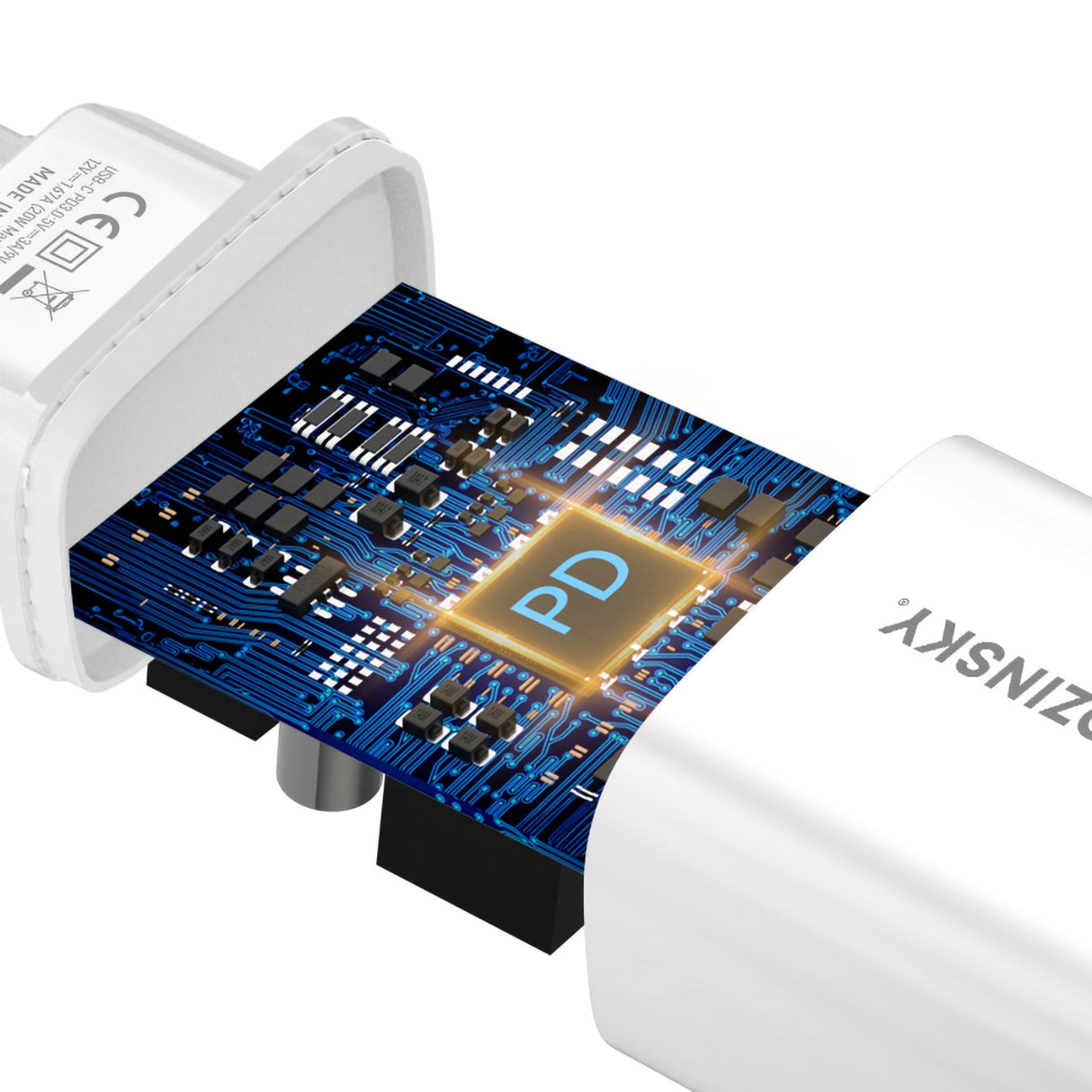Wozinsky WGWCCW 20W USB-C vægoplader - hvid