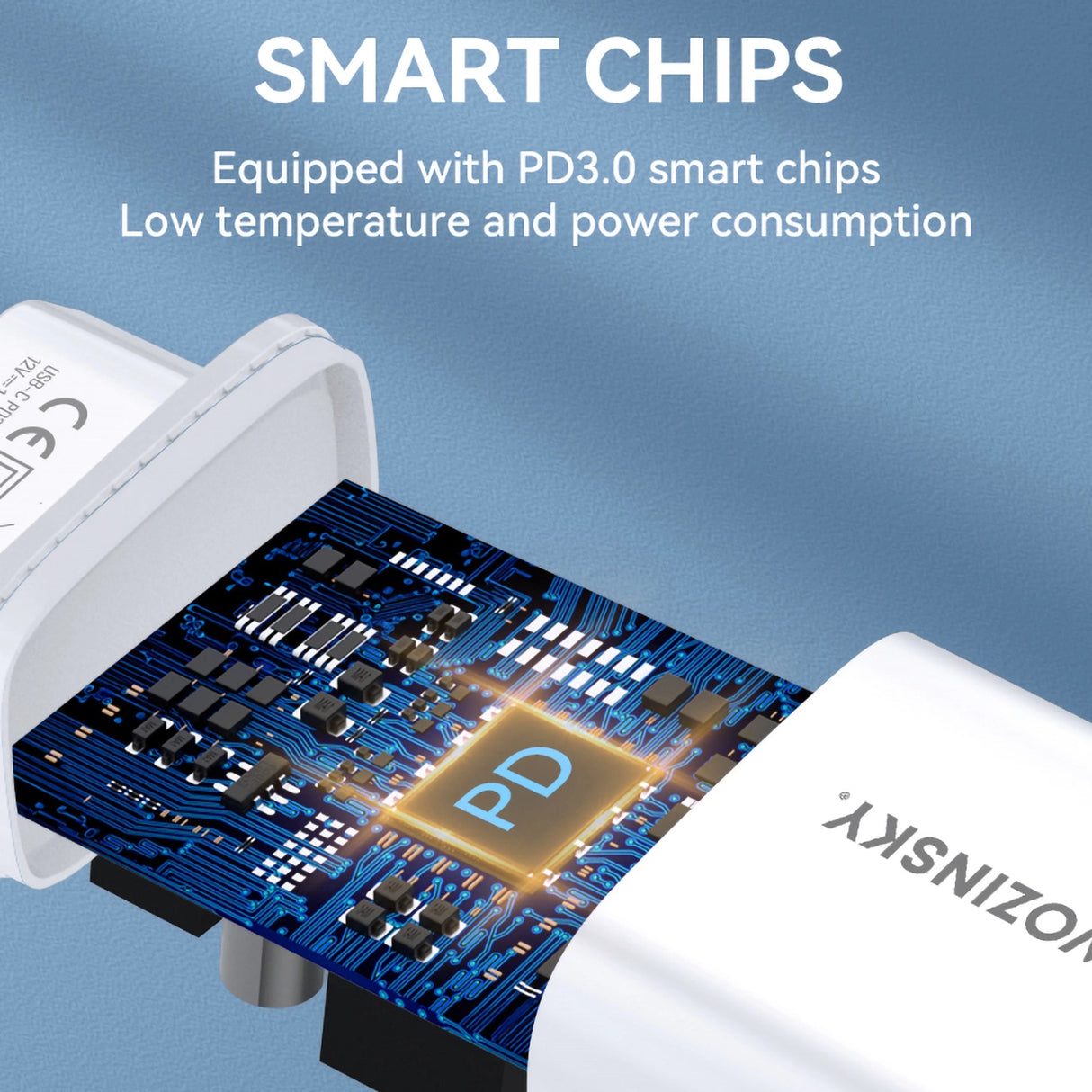 Wozinsky WGWCCW 20W USB-C vægoplader - hvid