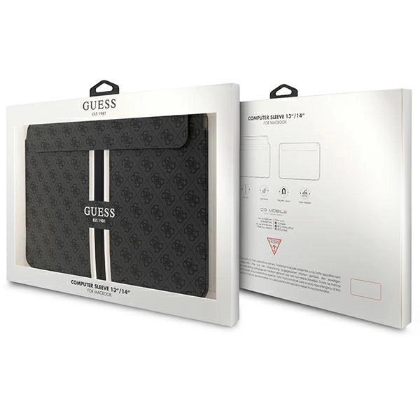 Guess 4G Printed Stripes cover til en 14" laptop - sort