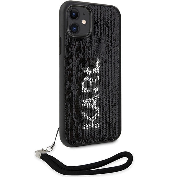 Karl Lagerfeld KLHCN61PSQRKS iPhone 11 / Xr 6.1" silver/silver hardcase Sequins Cord