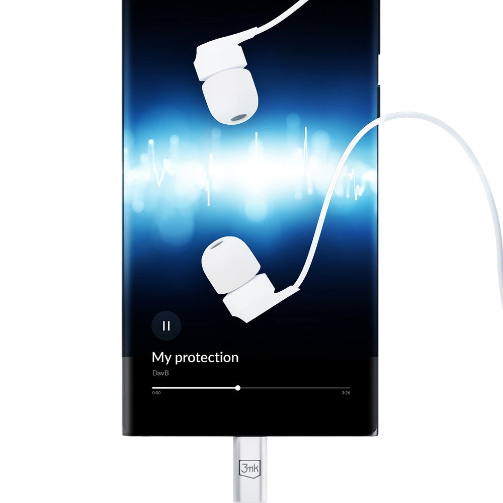 USB-C 3mk Wired Headphones - hvid
