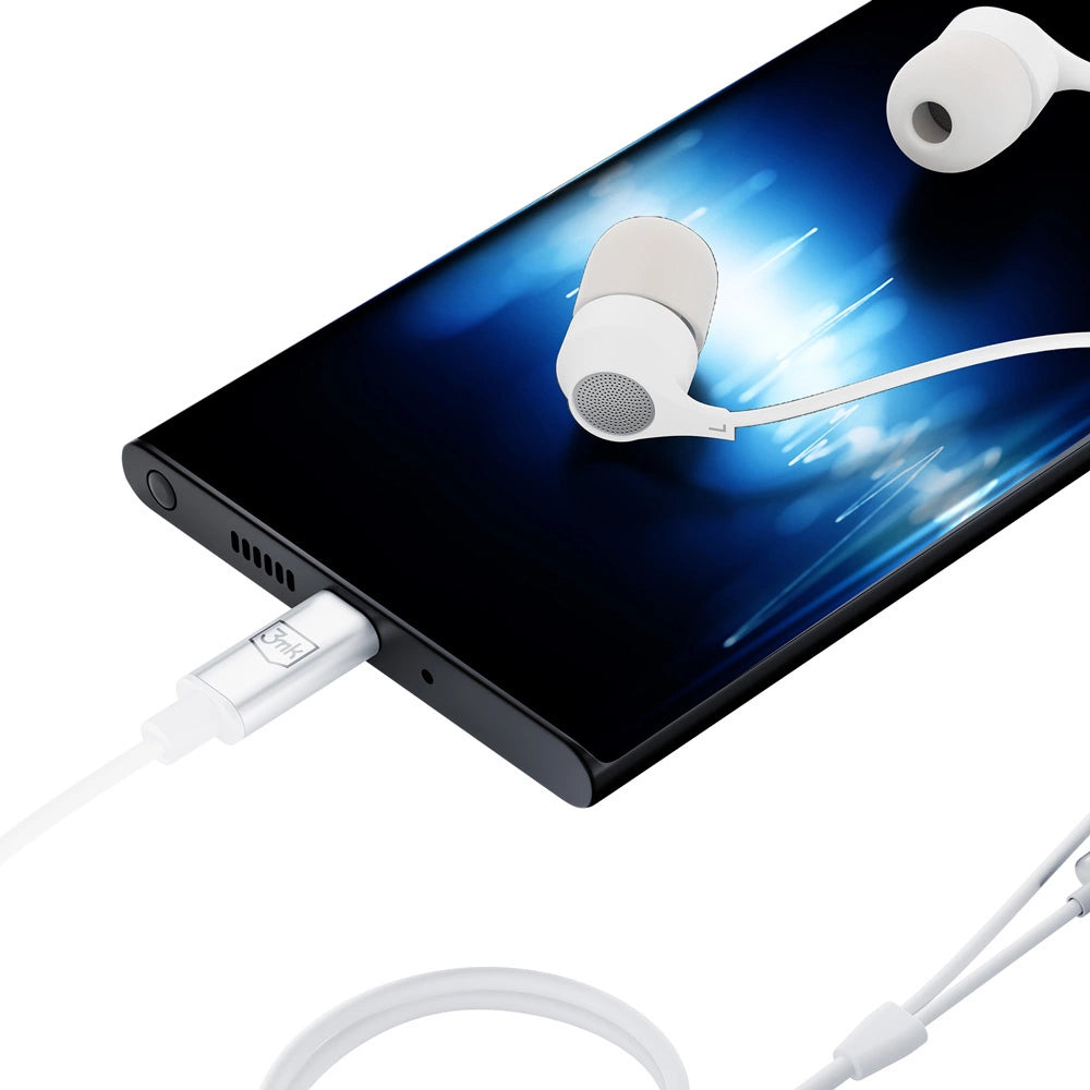 USB-C 3mk Wired Headphones - hvid