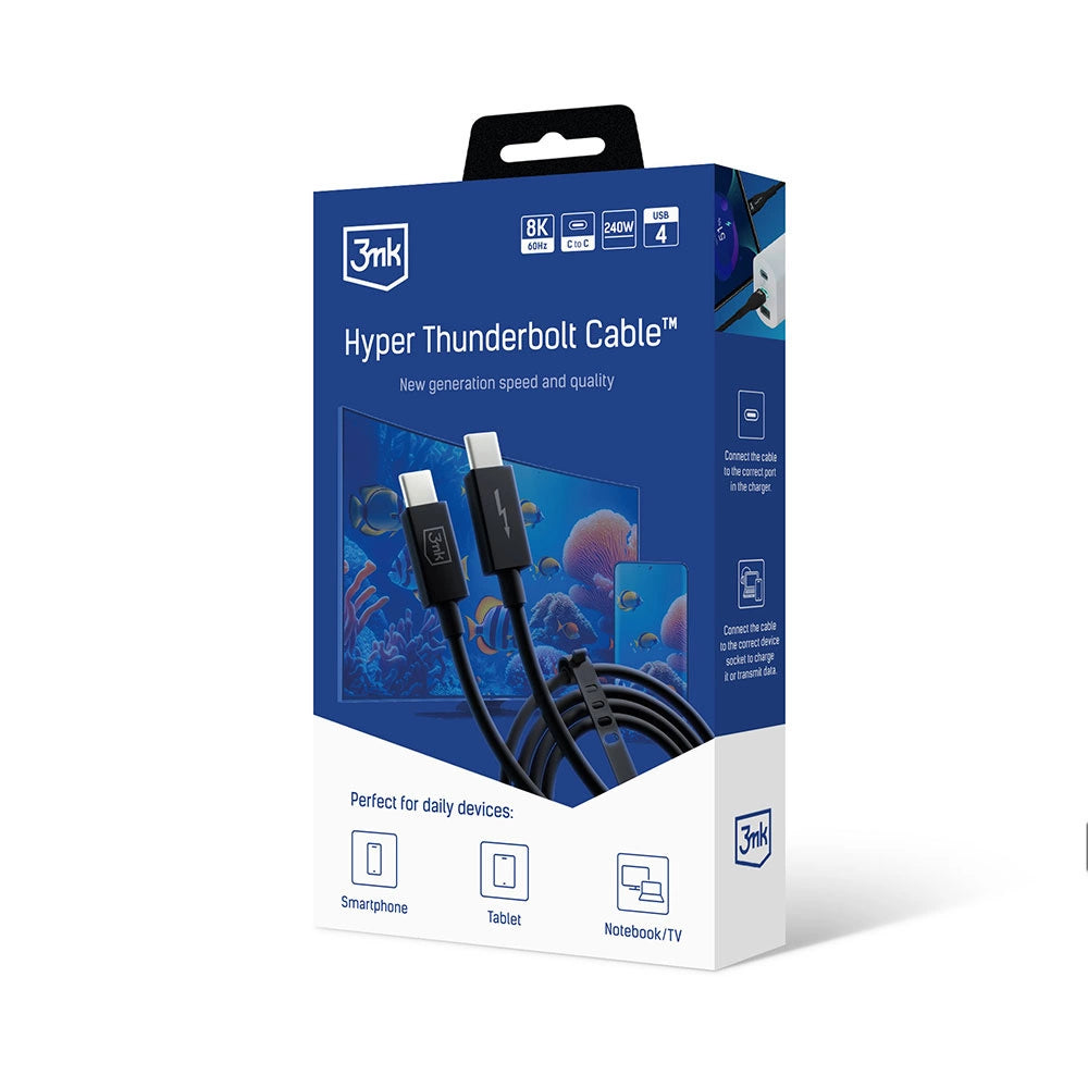 Tilbehør - 3mk Hyper ThunderBolt Cable 240W