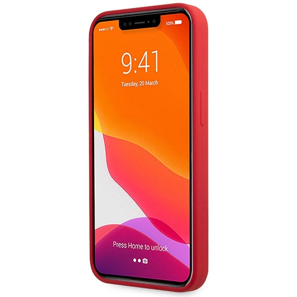 Guess GUHCP13XLSLMGRE iPhone 13 Pro Max 6,7" rød/burgund hårdkasse Silicone Vintage Gold Logo