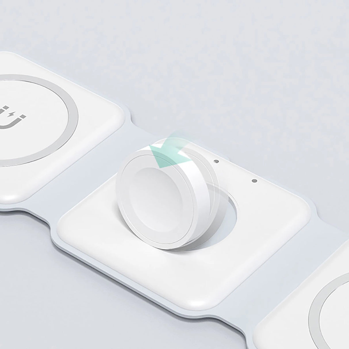 Dudao A11N 15W 3in1 induktiv oplader - hvid + USB-C / USB-C kabel