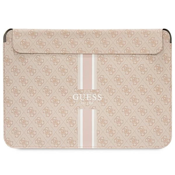 Guess 4G Printed Stripes cover til en 14" laptop - pink