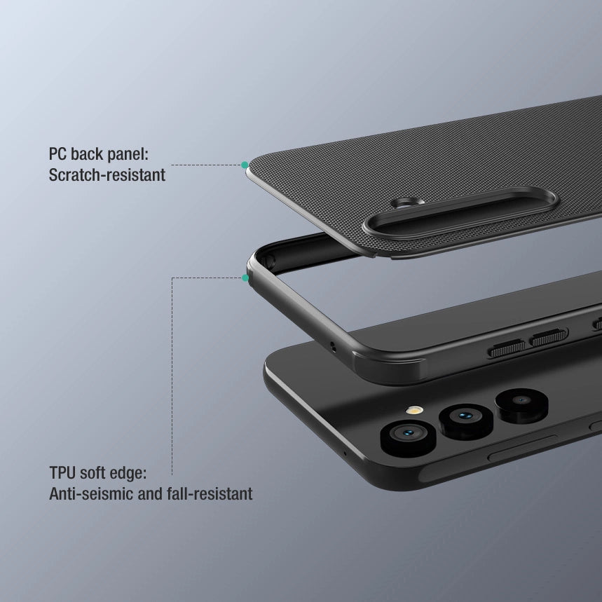 Nillkin Super Frosted Shield Pro forstærket etui til Samsung Galaxy S23 FE - sort