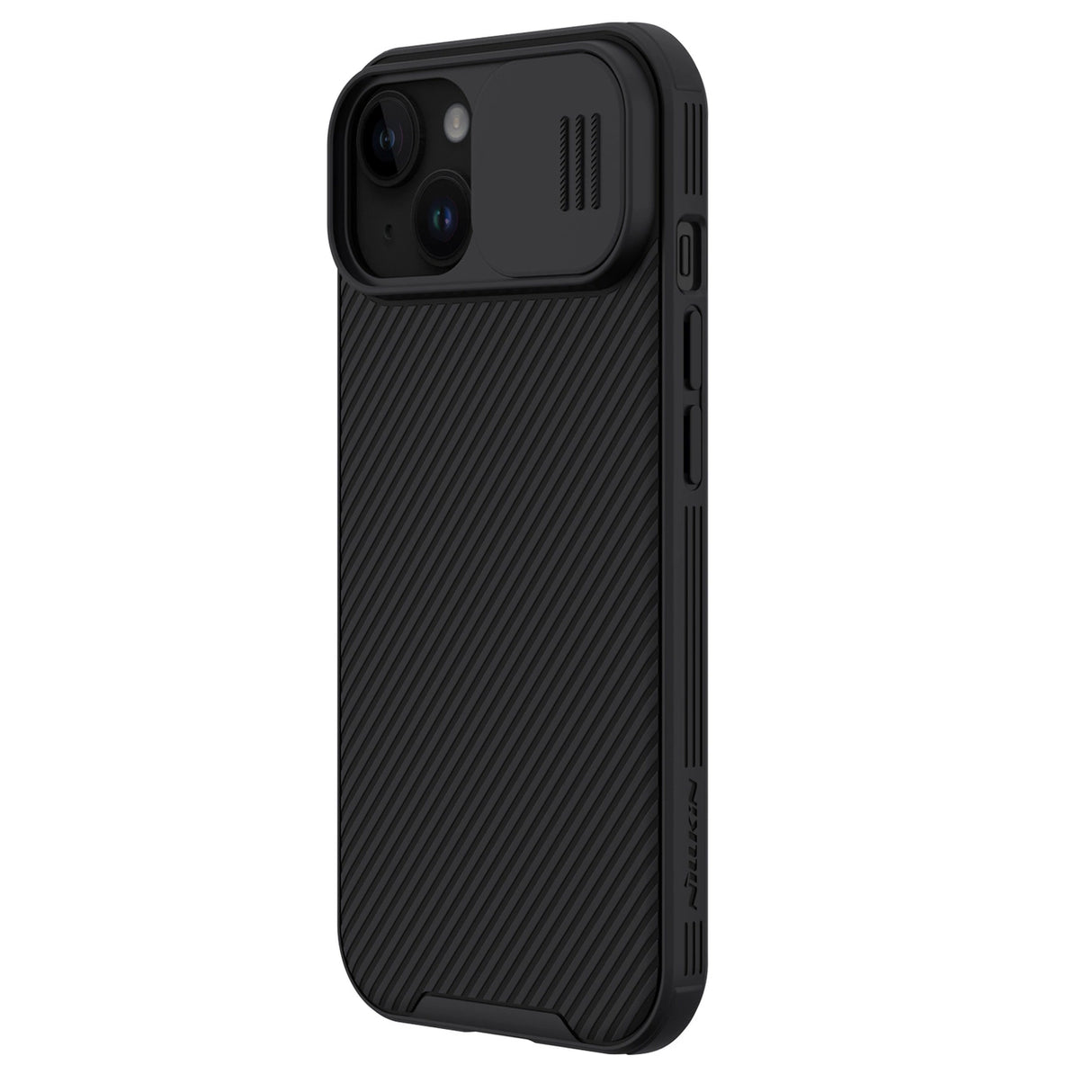 Nillkin CamShield Pro Magnetisk Case til iPhone 15 Plus med Kamerabeskytter - sort