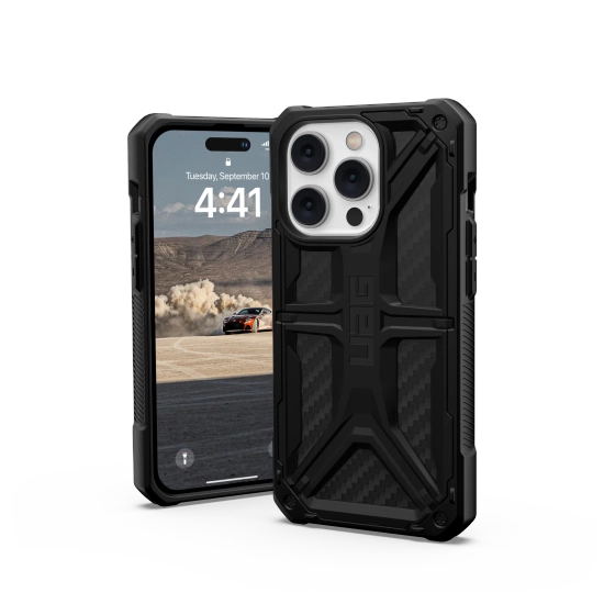 UAG Monarch-hylster til iPhone 14 Pro Max - sort kulstof