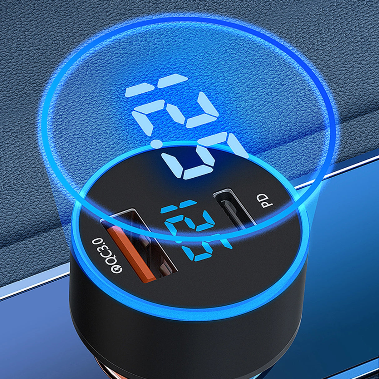 Wozinsky WDCCAC USB-C USB-A 36W biloplader - sort