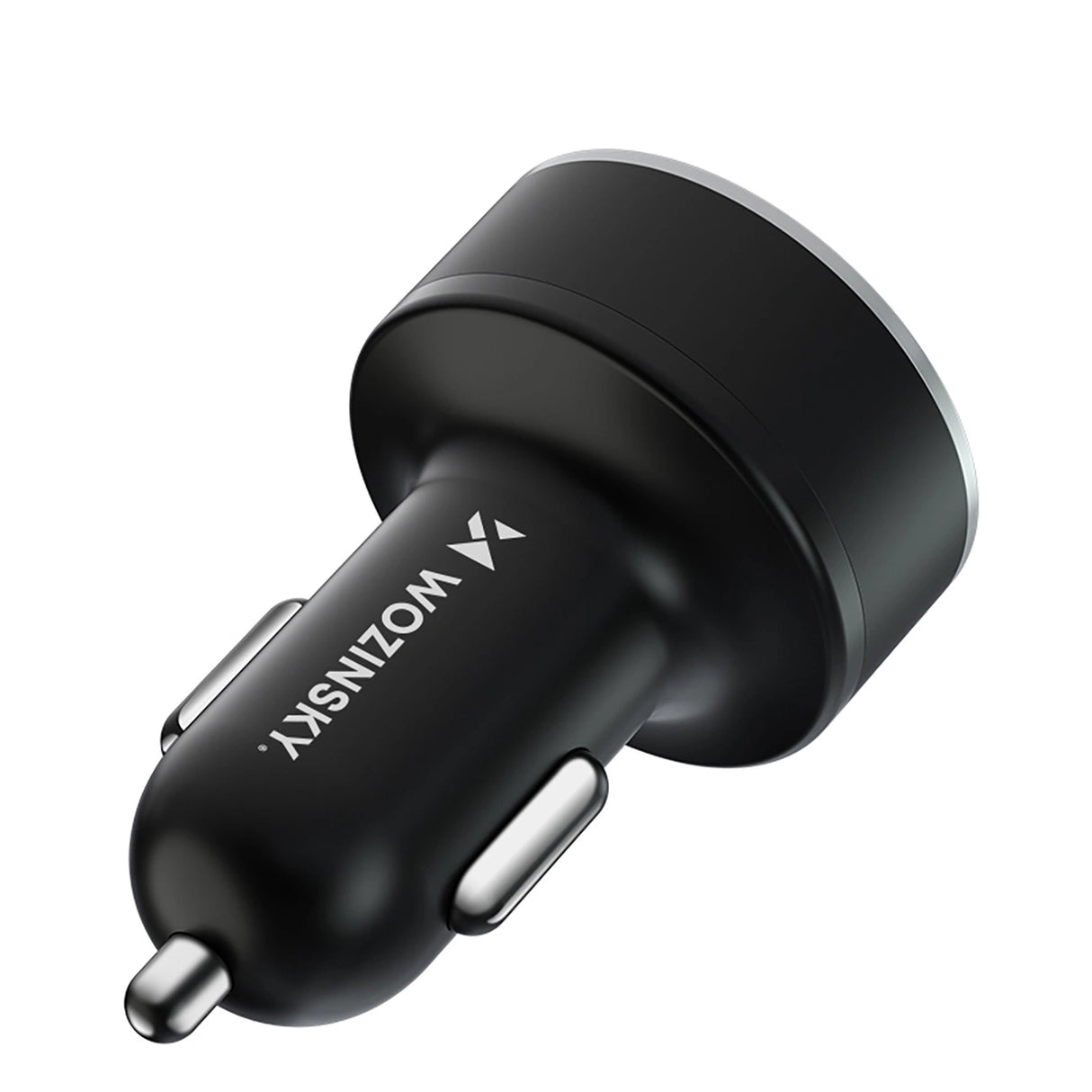 Wozinsky WDCCB Biloplader med skærm 50W 2xUSB-C / 2xUSB-A - sort