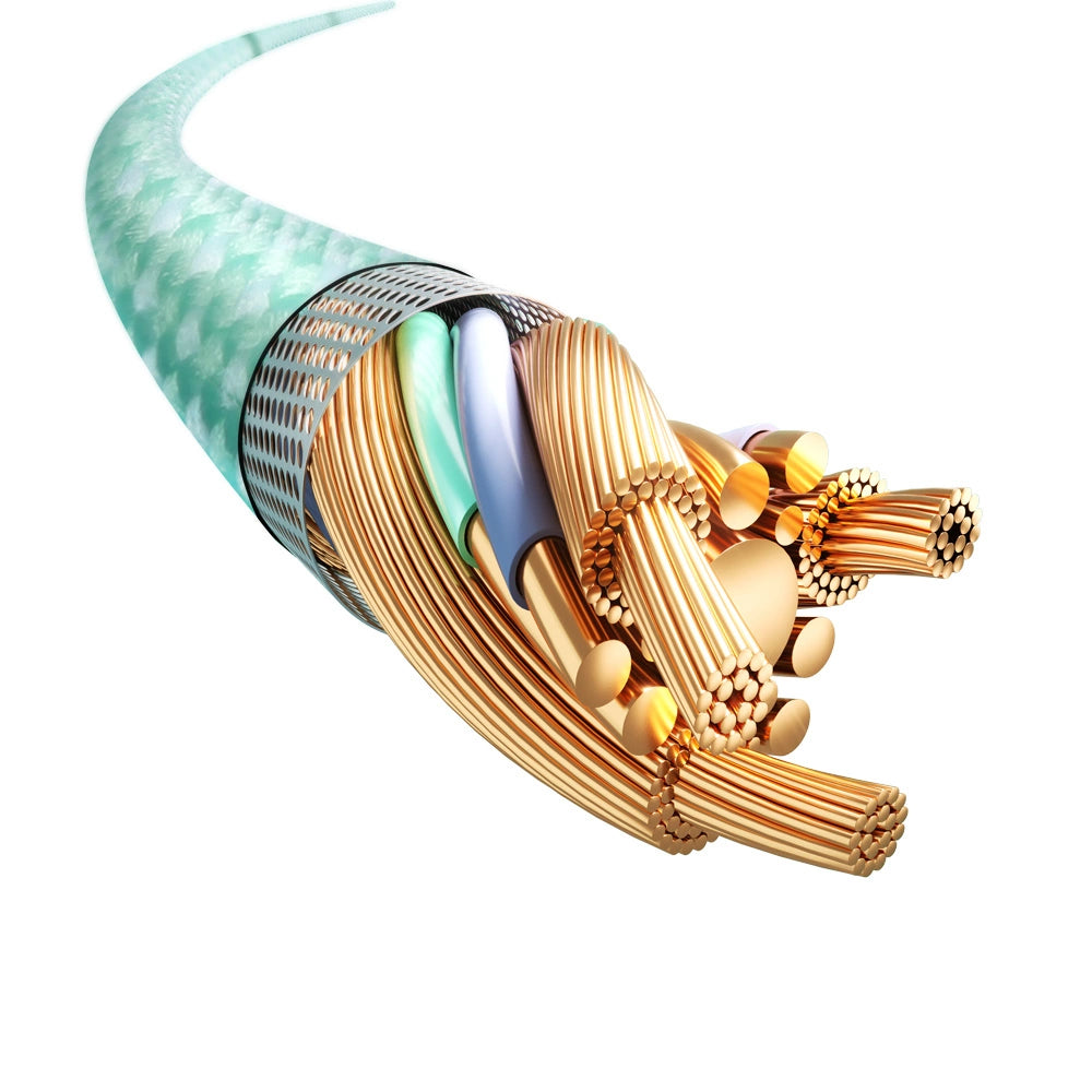 Joyroom Multi-Color Series S-A34 USB-A / Lightning 3A kabel 1m - grøn