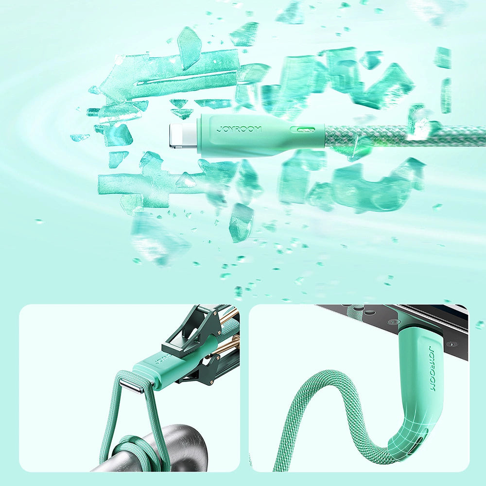 Joyroom Multi-Color Series S-A34 USB-A / Lightning 3A kabel 1m - sort