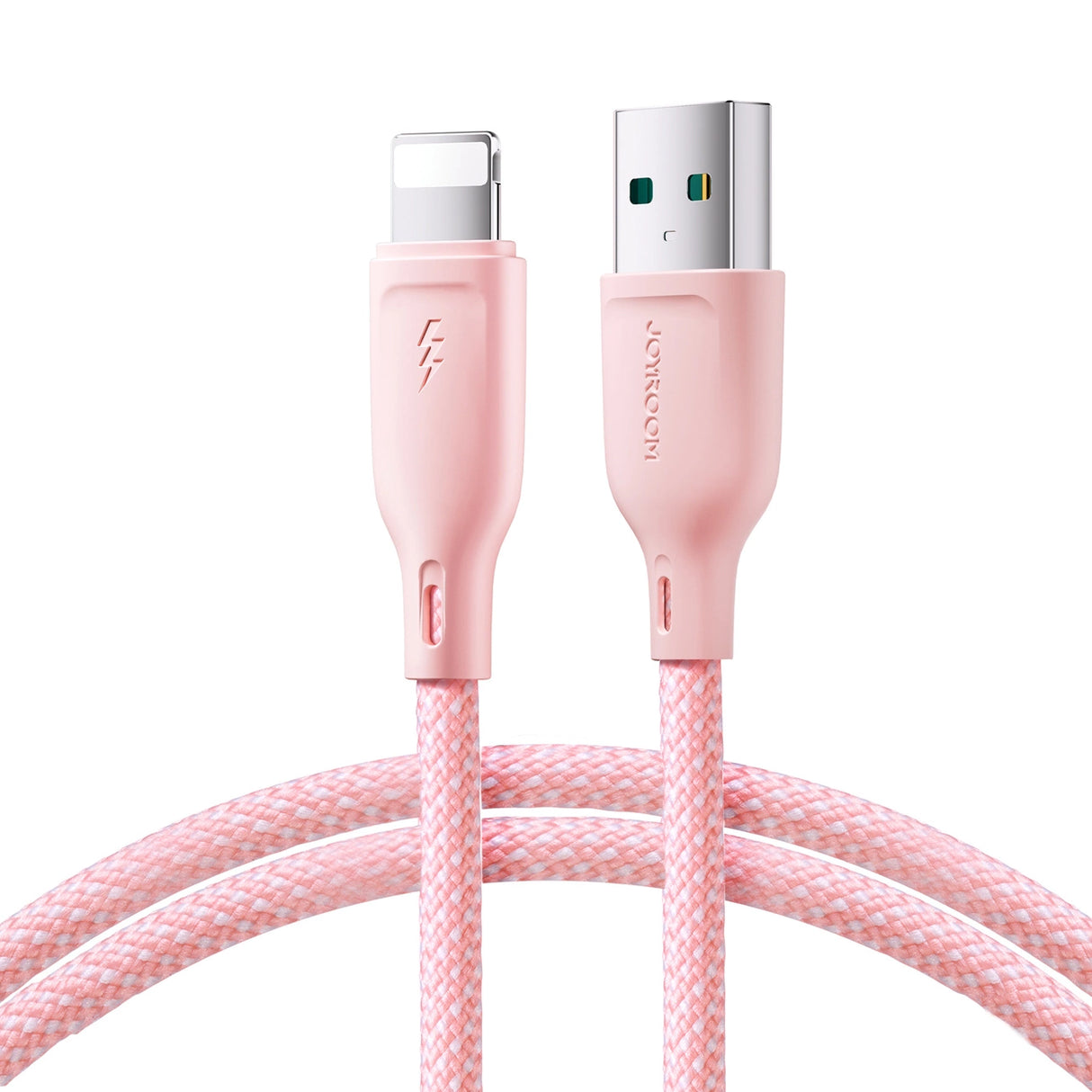 Joyroom Multi-Color Series S-A34 USB-A / Lightning 3A kabel 1m - lyserød