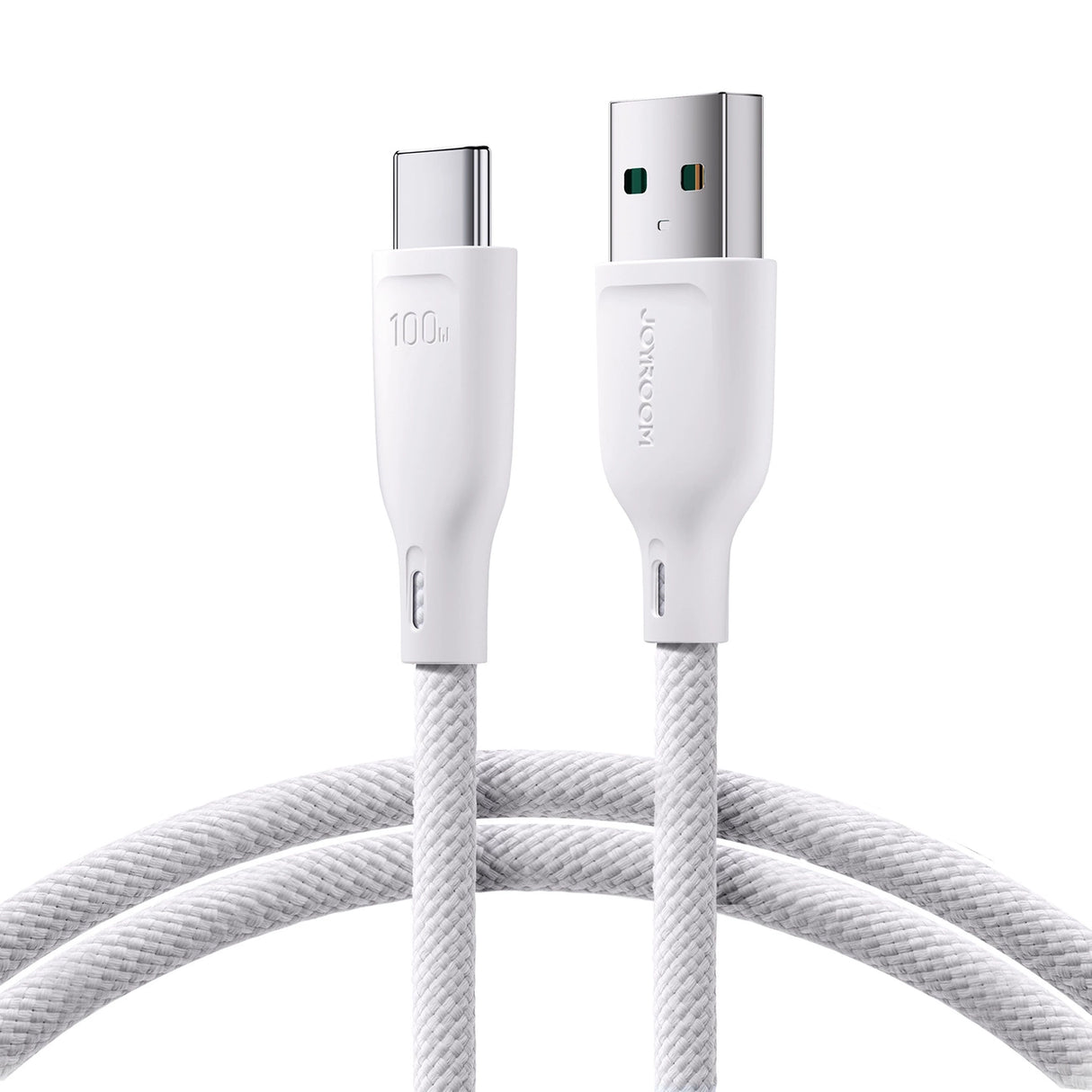 Joyroom Multi-Color Series S-A34 USB-A / USB-C 100W Kabel 1m - Hvid