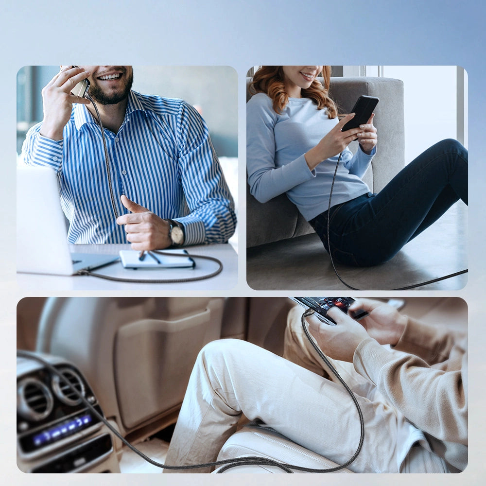 Joyroom Light-Speed Series S-A25 USB-A / USB-C kabel 100W 1,2m - sort