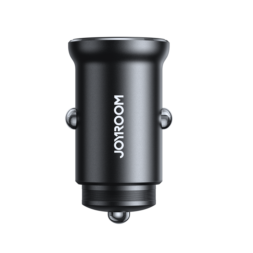 Joyroom JR-CCN06 30W 2x USB-C Metal Mini Car Charger - sort
