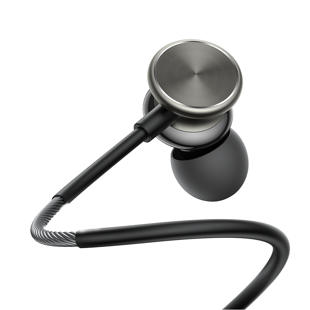 Joyroom Wired Series JR-EW03 trådbundne in-ear hovedtelefoner - mørkegrå