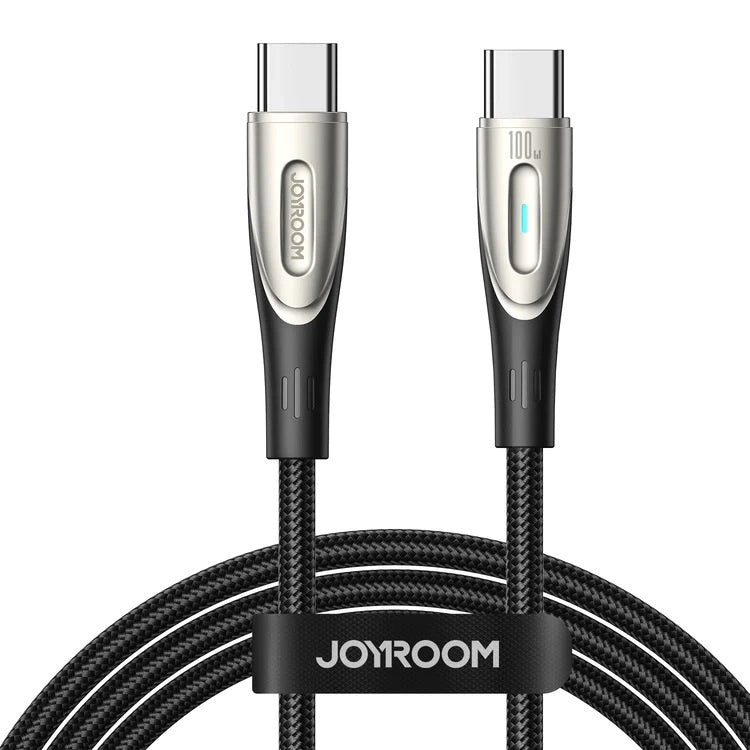 Joyroom Star-Light Series SA27-CC5 USB-C / USB-C kabel 100W 1,2m - sort