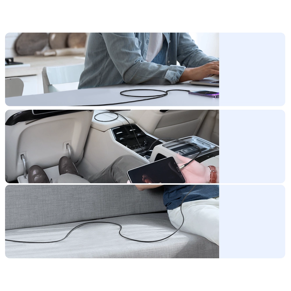 Joyroom Star-Light Series SA27-CC5 USB-C / USB-C kabel 100W 1,2m - sort