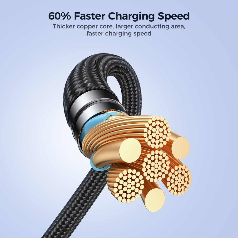 Joyroom Pioneer serie SA31-AC6 USB-A / USB-C kabel 100W 1,2m - sort