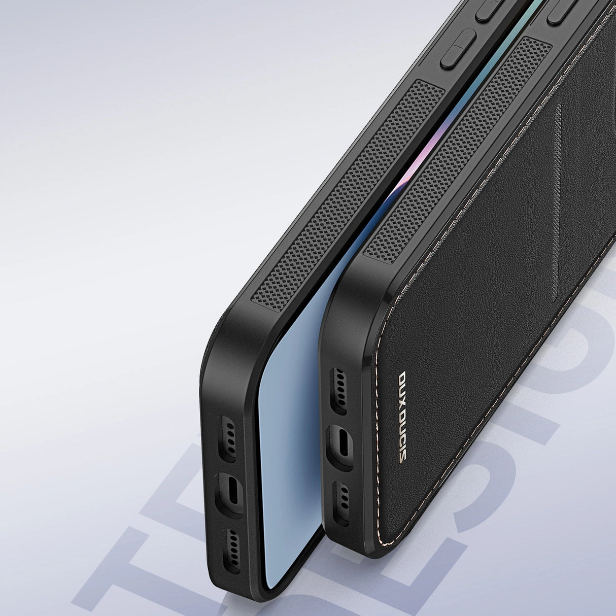 3in1 Wallet Case with Stand for iPhone 15 Plus MagSafe RFID Blocker Dux Ducis Rafi Mag - Black