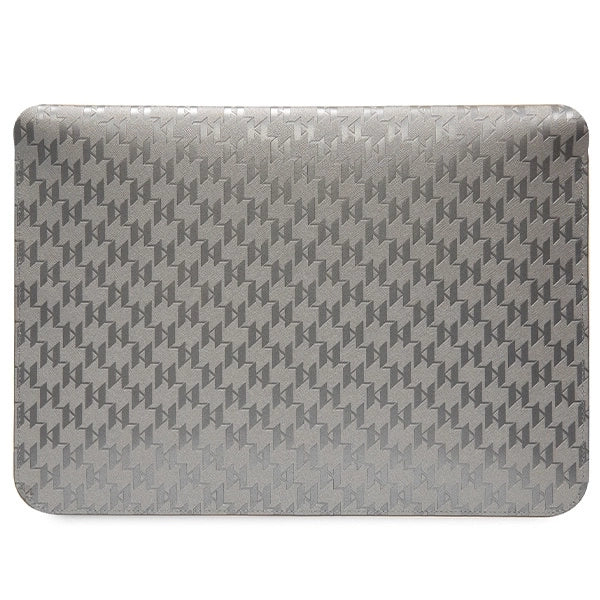 Karl Lagerfeld Saffiano Monogram Ikonik case for a 14" laptop - silver