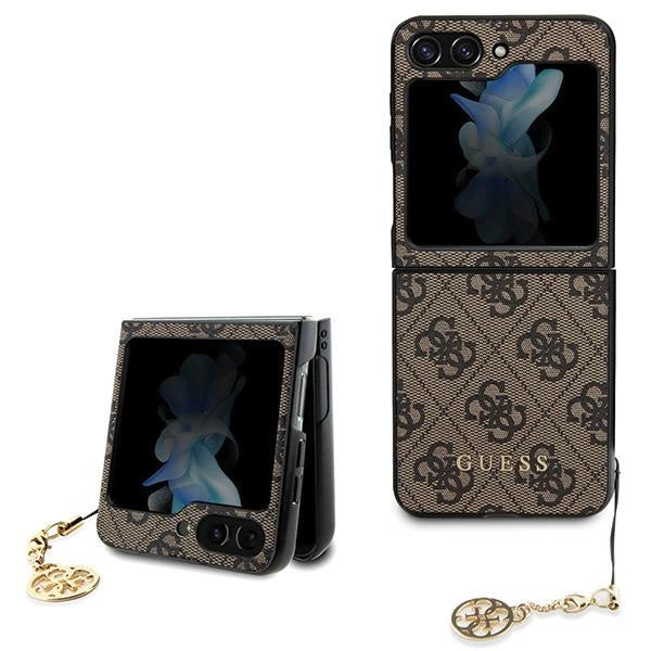 Guess 4G Charms Collection case til Samsung Galaxy Z Flip 5 - brun