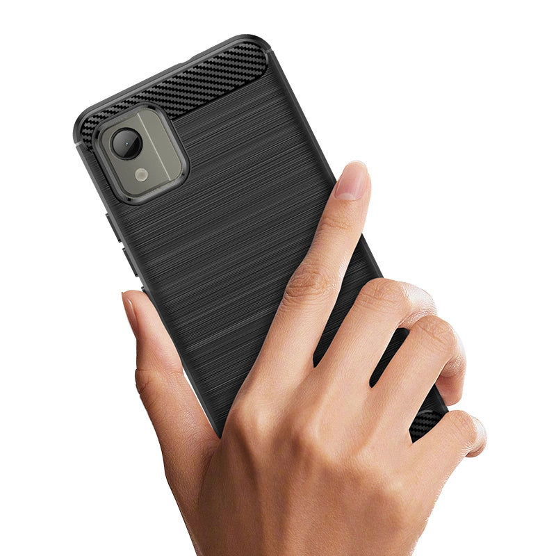 Carbon Case silikonhylster til Nokia C110 - sort