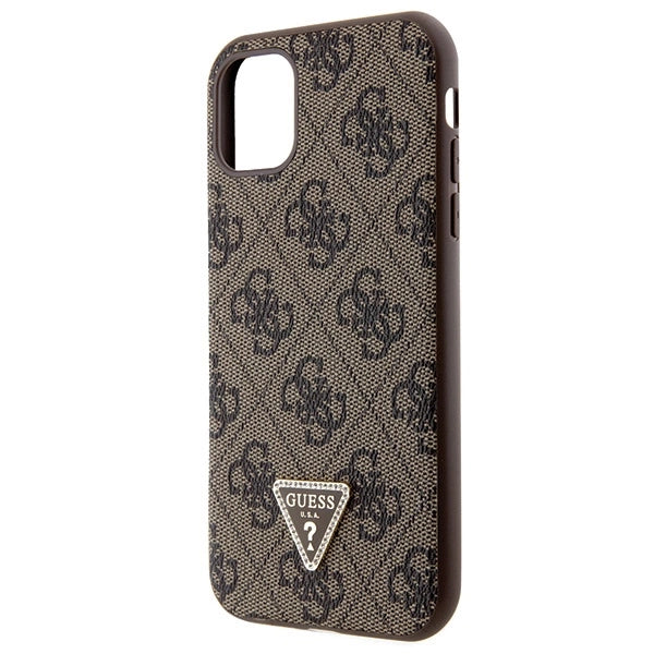 Guess GUHCN61P4TDSCPW Case til iPhone 11 / Xr - Brown Crossbody 4G Metal Logo