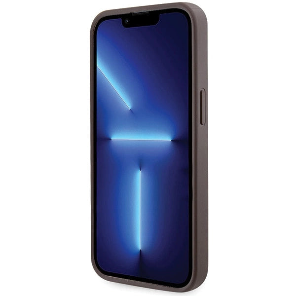 Guess GUHCP13LP4TDSCPW Case til iPhone 13 Pro / 13 - Brunt Crossbody 4G Metal Logo