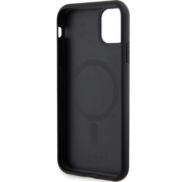 Guess GUHMN61PSAHMCK case for iPhone 11 / Xr - black Saffiano MagSafe