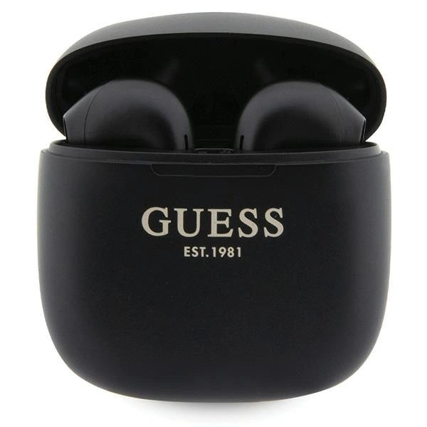 Guess GUTWST26PSK TWS Bluetooth-hovedtelefoner + dockingstation - sort Classic EST Logo
