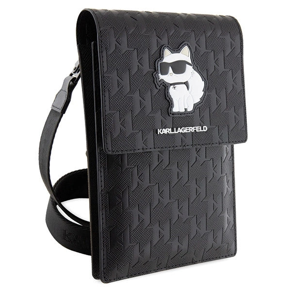 Karl Lagerfeld Case KLWBSAKHPCK Handbag - Black Saffiano Monogram Choupette
