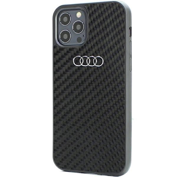 Audi Carbon Fiber iPhone 12/12 Pro 6.1" sort/sort hardcase AU-TPUPCIP12P-R8/D2-BK
