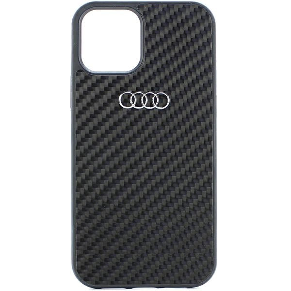 Audi Carbon Fiber iPhone 12/12 Pro 6.1" sort/sort hardcase AU-TPUPCIP12P-R8/D2-BK