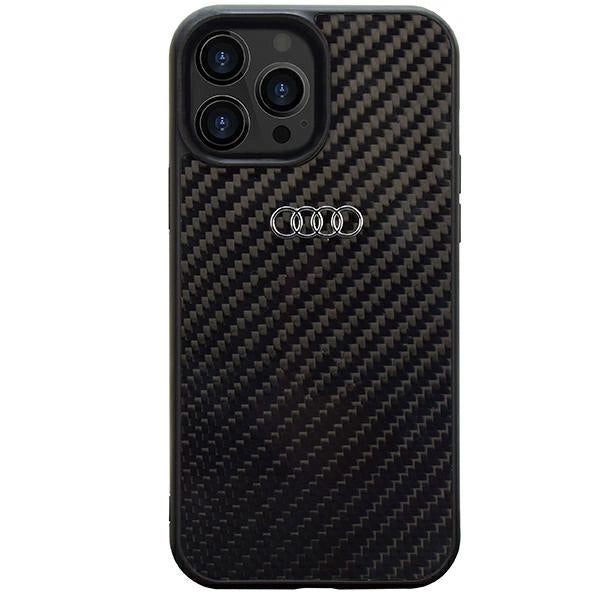 Audi Carbon Fiber iPhone 14 Pro Max 6.7" sort/sort hardcase AU-TPUPCIP14PM-R8/D2-BK