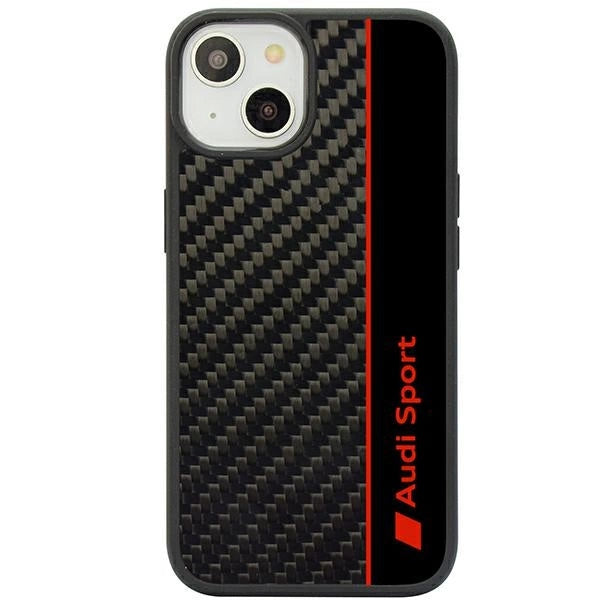 Audi Carbon Fiber Stripe iPhone 14 6.1" sort/sort hardcase AUS-TPUPCIP14-R8/D1-BK