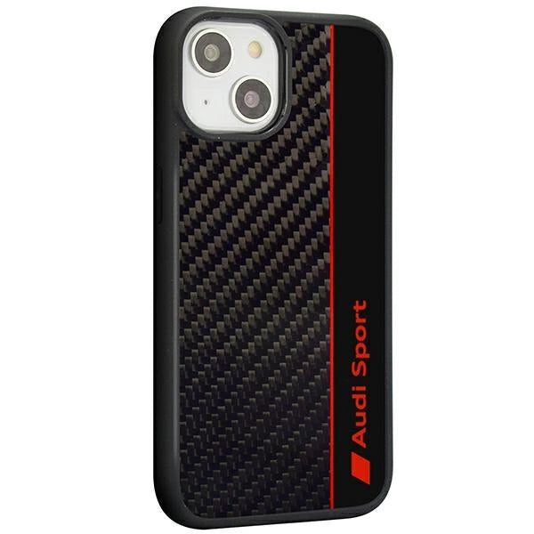 Audi Carbon Fiber Stripe iPhone 14 6.1" sort/sort hardcase AUS-TPUPCIP14-R8/D1-BK